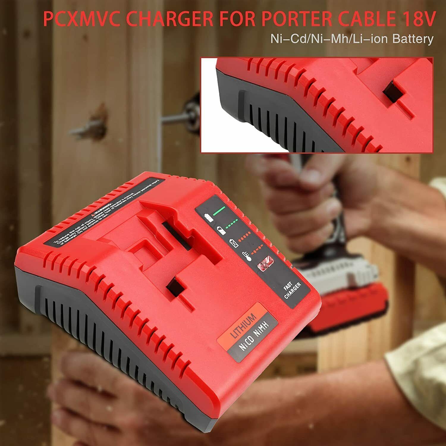 Porter Cable 18V PCC489N 18 volt Replacement Charger